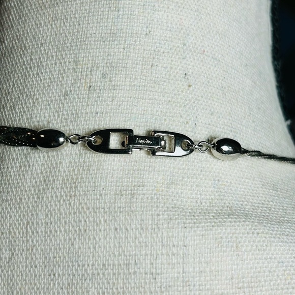 Napier Silver Tone Braided Chain Necklace Long 30" Elegant Classic - Picture 4 of 10